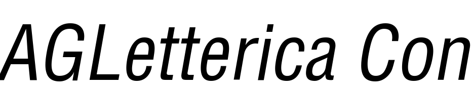 AGLetterica Condensed Oblique Schrift Herunterladen Kostenlos